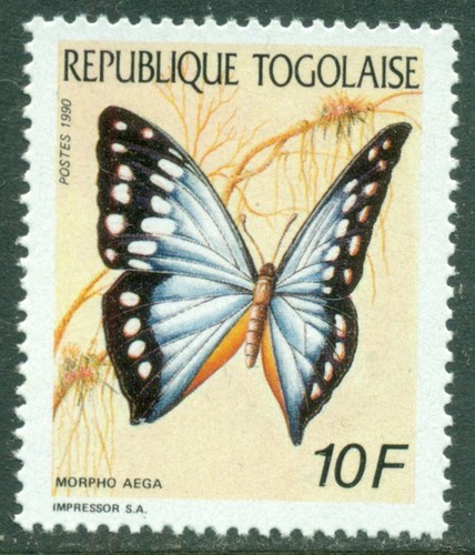 Togo 1990 butterfly morpho - togo,