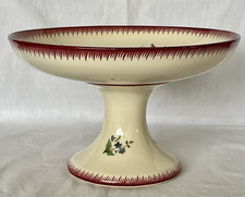 COMPOTIER COUPE A FRUITS EN FAIENCE  SARREGUEMINES UC DECORS STRASBOURG /B