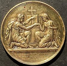 Médaille de mariage Vermeil -  "Union en 1875 " PUYMAURIN
