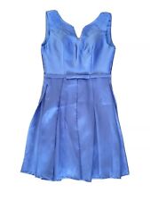 Robe Patineuse Bleue satinée plissée JUJU ET CHRISTINE Taille 40