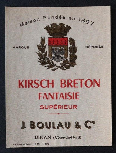 Ancienne étiquette kirsch - étiquette,