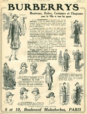 Publicité ancienne Burberrys