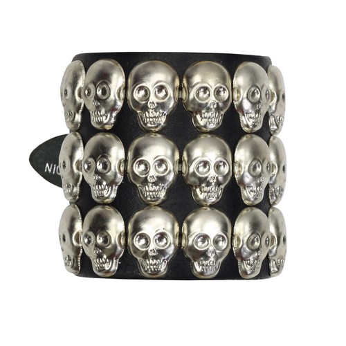 Bracelet cuir avec rivets - en,
