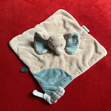 ?? Doudou Plat Lange Luna Axel Eléphant Blanc Bleu Beige Pois Gris Nattou TTBE