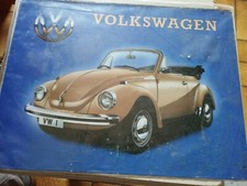 VOLKSWAGEN Plaque métal coccinelle cabriolet or grand modèle