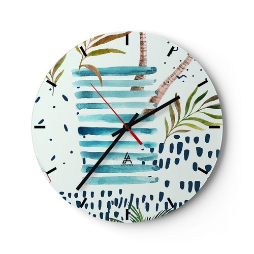 Horloge murale verre - murale,