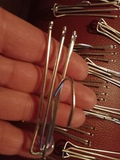 ACCESSOIRE DOUBLE RIDEAU - LOT 15x GRAND CROCHET ACCROCHE à 3 tiges - 8cm métal