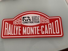 Automobilia Plaque Rallye Monte Carlo 1996 WRC Constructeur