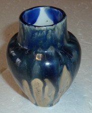 superbe vase d'époque art nouveau en grés à décor de coulures, typique 1900