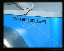 02  Stickers "Wrangler" Aile arrière pour Jeep YJ / TJ et +++ Plusieurs couleurs