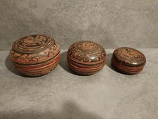 3 Boîtes  en Laque de Chine