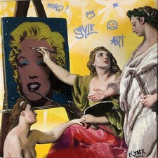 Œuvre De Leyack Pop Art Street Art Signé Encadrement 27x27cm