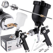 2x Pistolet à Peinture HVLP - 1,4mm + Buse 1,7mm +mini Pistolet à Peinture0,8mm