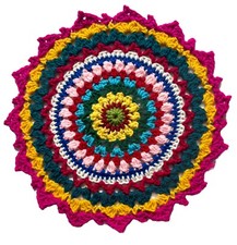 Vibrant color crochet - vibrant, doily