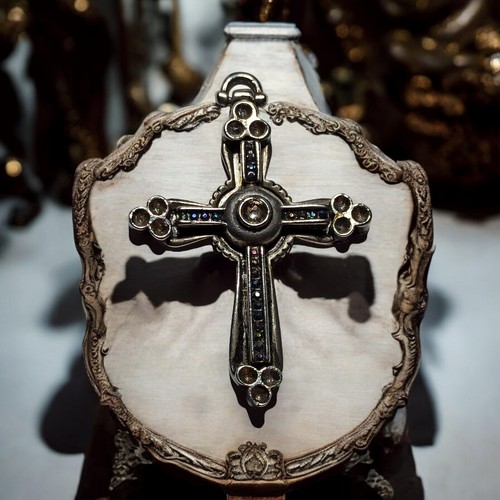 Pendentif croix vintage - pendentif,
