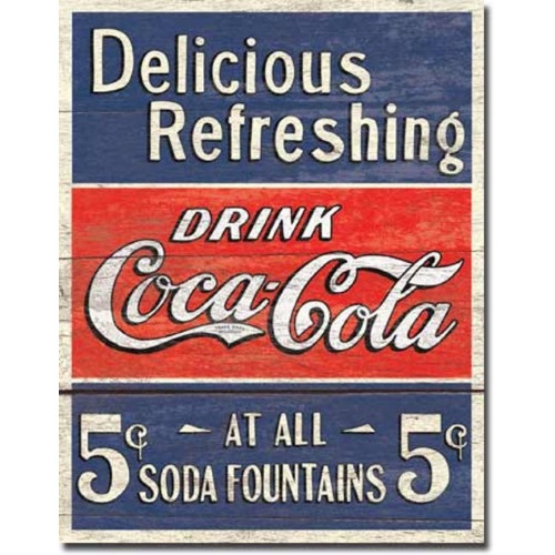 Plaque publicitaire coca - plaque,