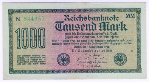 1922 allemagne 1000 mark - 1922,