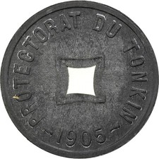 [#137454] Tonkin, 1/600 Piastre, 1905, Paris, Zinc, AU(50-53), KM:1