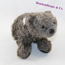 Peluche ours CREATIONS OSB gris vintage 23 cm (CEMO)