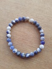 bracelet en pierre semi précieuse sodalite bracelet fait main état neuf 
