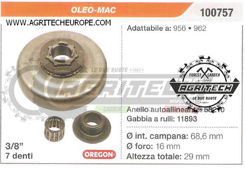 100757 pignon cloche embrayage - pignon,