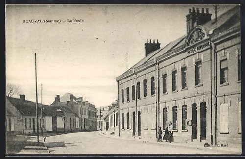 Cpa beauval somme poste - beauval, /somme,