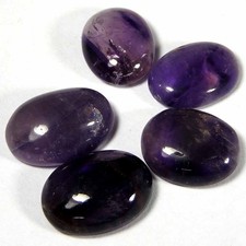 53,65 cts 100 % agate d'améthyste bleue naturelle cabochon ovale pierre...