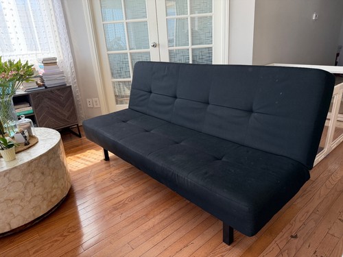 Black futon sofa bed - ,