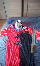 Clown Fou Hommes Halloween Effrayant Zombie Déguisement Clown + Masque