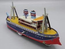 Jouet fer blanc bateau - en,