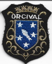 écusson blason brodé patch touristique armoirie d'orcival