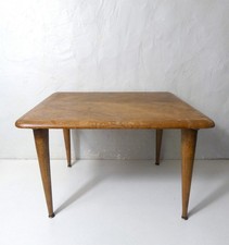table basse d'appoint Vintage en bois pieds compas Design années 1950/60