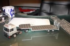 CONRAD 1/50 rare* MAN camion semi remorque CASE porte engins (comme Tekno  .NZG