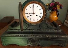 Pendule ancienne rustique 