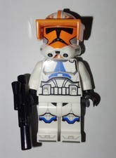Lego Minifig Star Wars -  Clone Ca^tao, Vaughin + blaster - Occasion 1