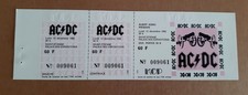ticket billet UNUSED place concert AC/DC 1982 Saint Etienne FRANCE