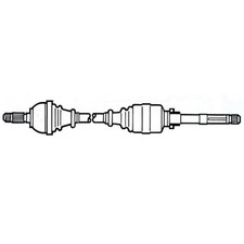 Cardan droit pour Peugeot 205 GTI 1.9L sans ABS - 842 mm
