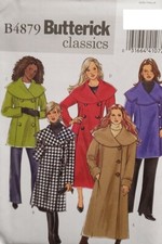 ??✂4879 PATRON BUTTERICK CREATIONS MANTEAU ET VESTE TRES GRAND COL   46 AU 52