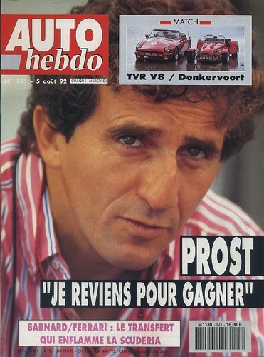 Auto hebdo 841 08 - hebdo, 05/08/1992