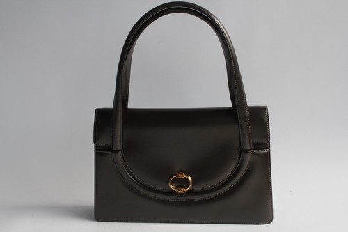 Gucci sac main cuir marron - gucci,