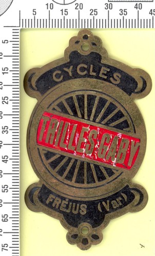 Plaque vélo ancienne - de,