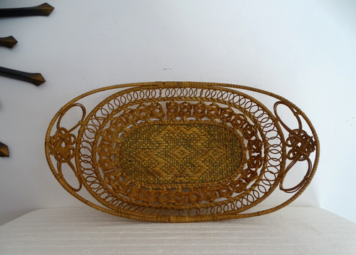 Corbeille osier tressé