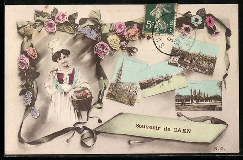 Cpa caen souvenir - souvenir, de