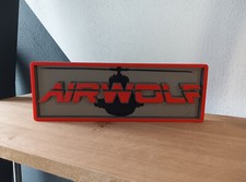 plaque décoration cinema / airwolf ( supercopter ) / 20cm / impression 3d