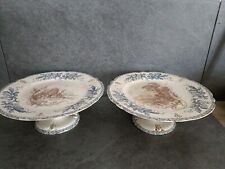 Paire D'ASSIETTES SUR PIED