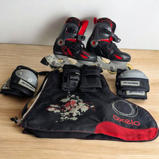 Rollers Oxelo ILS Play 4 ajustables 30-31-32 avec protections Powerslide et sac