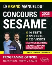 Le grand manuel du concours SESAME: 10 tests, 120 fiches, 120 vidéos, 1000 quest