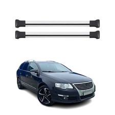 Barres de Toit Transversales pour VW Passat B6 Variant 2005-2010 Alu Gris 2x