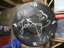 Horloge disque vinyle Johnny