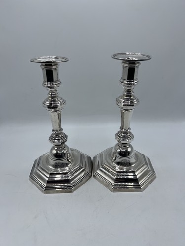 Rare paire bougeoirs - paire, en